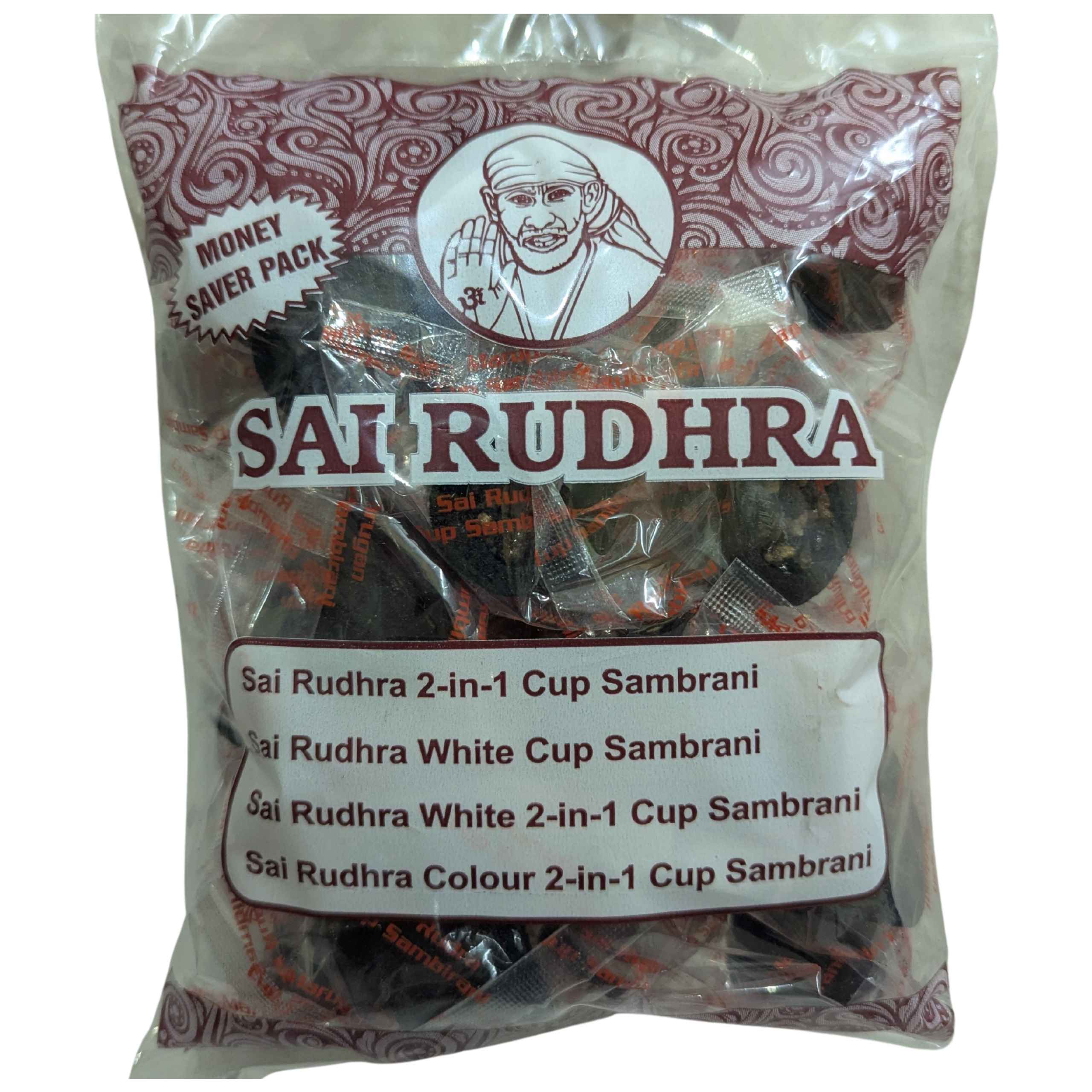 Sai Rudhra Black Cup Sambrani -25Pcs Pack