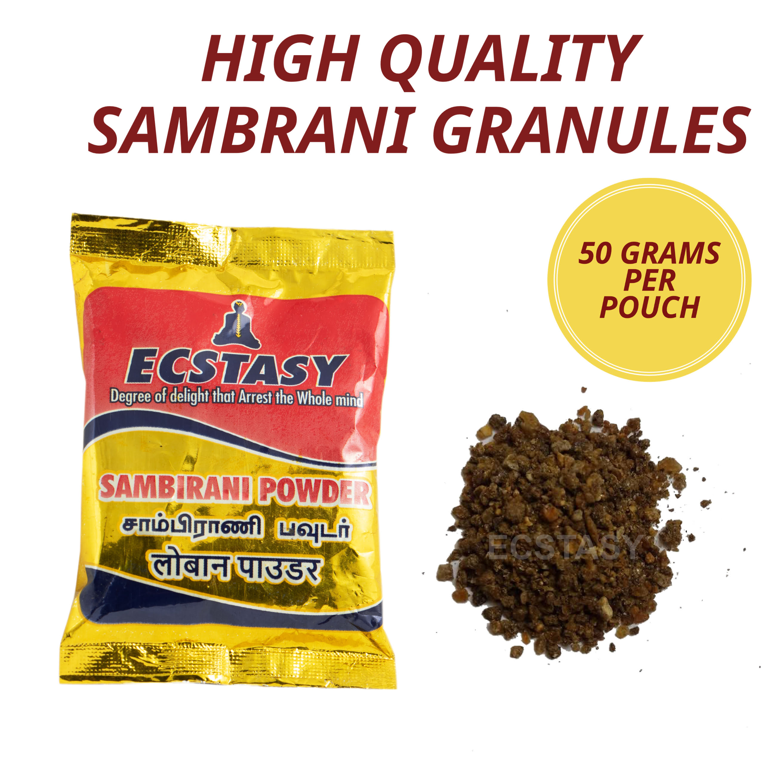Ecstasy 50g Sambrani Pouch