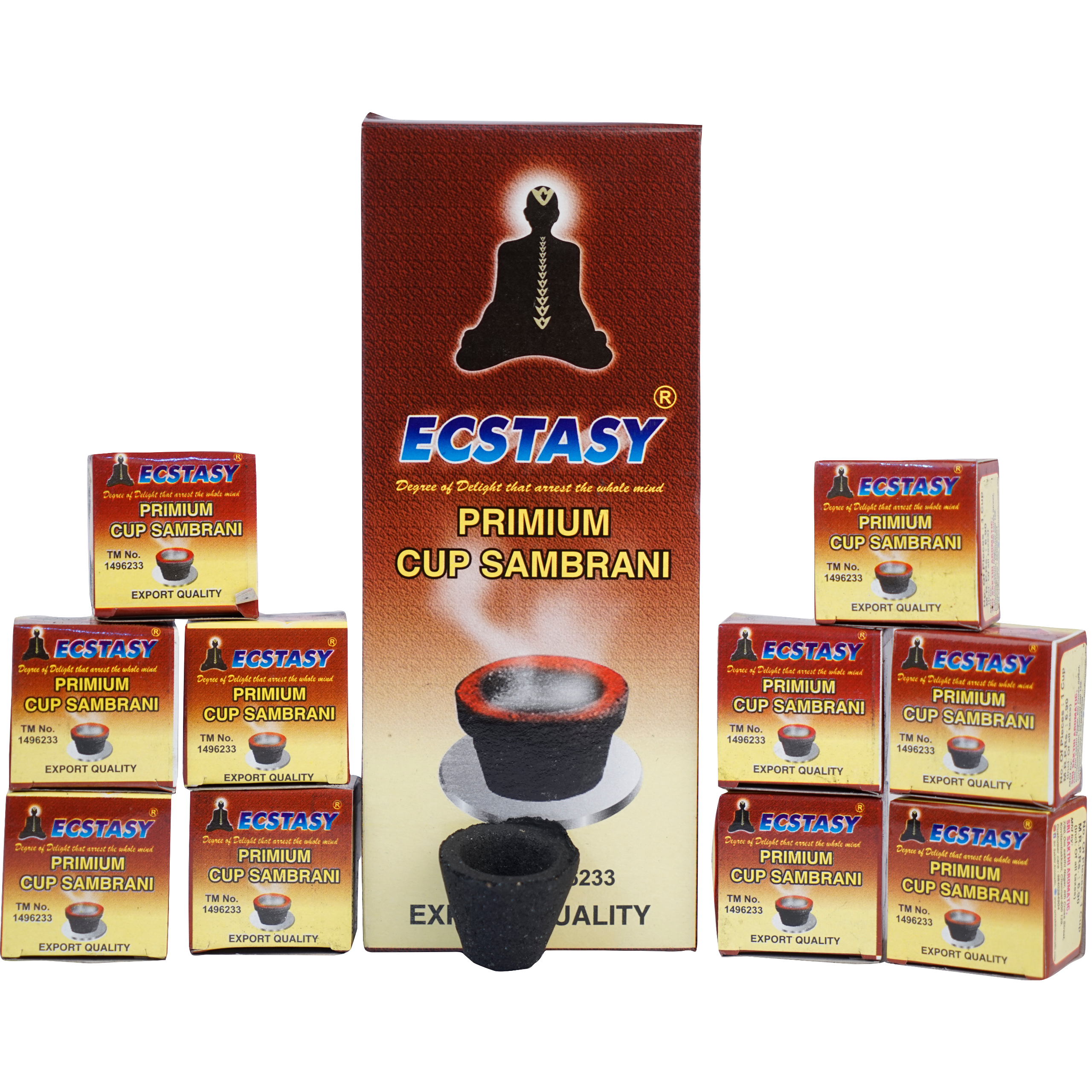 Ecstasy Premium Cup Sambrani (10 Cups per Pack)
